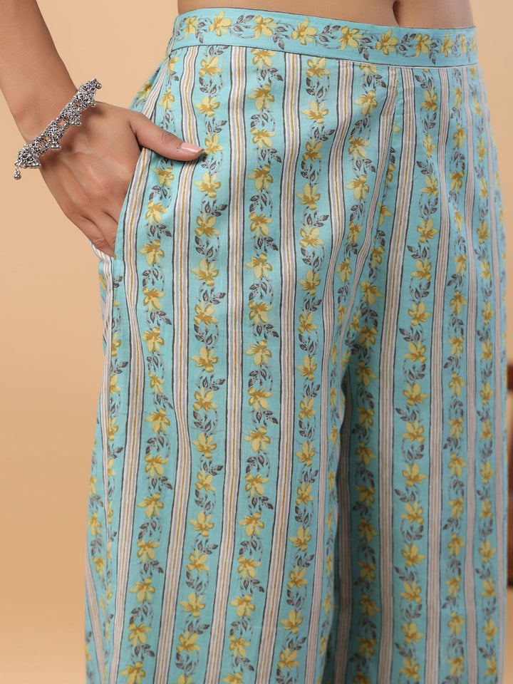 Light-Blue-Cambric-Floral-Regular-2-Piece-Kurta-Set