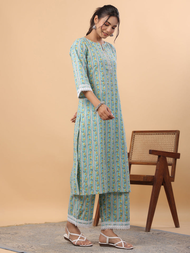 Light-Blue-Cambric-Floral-Regular-2-Piece-Kurta-Set