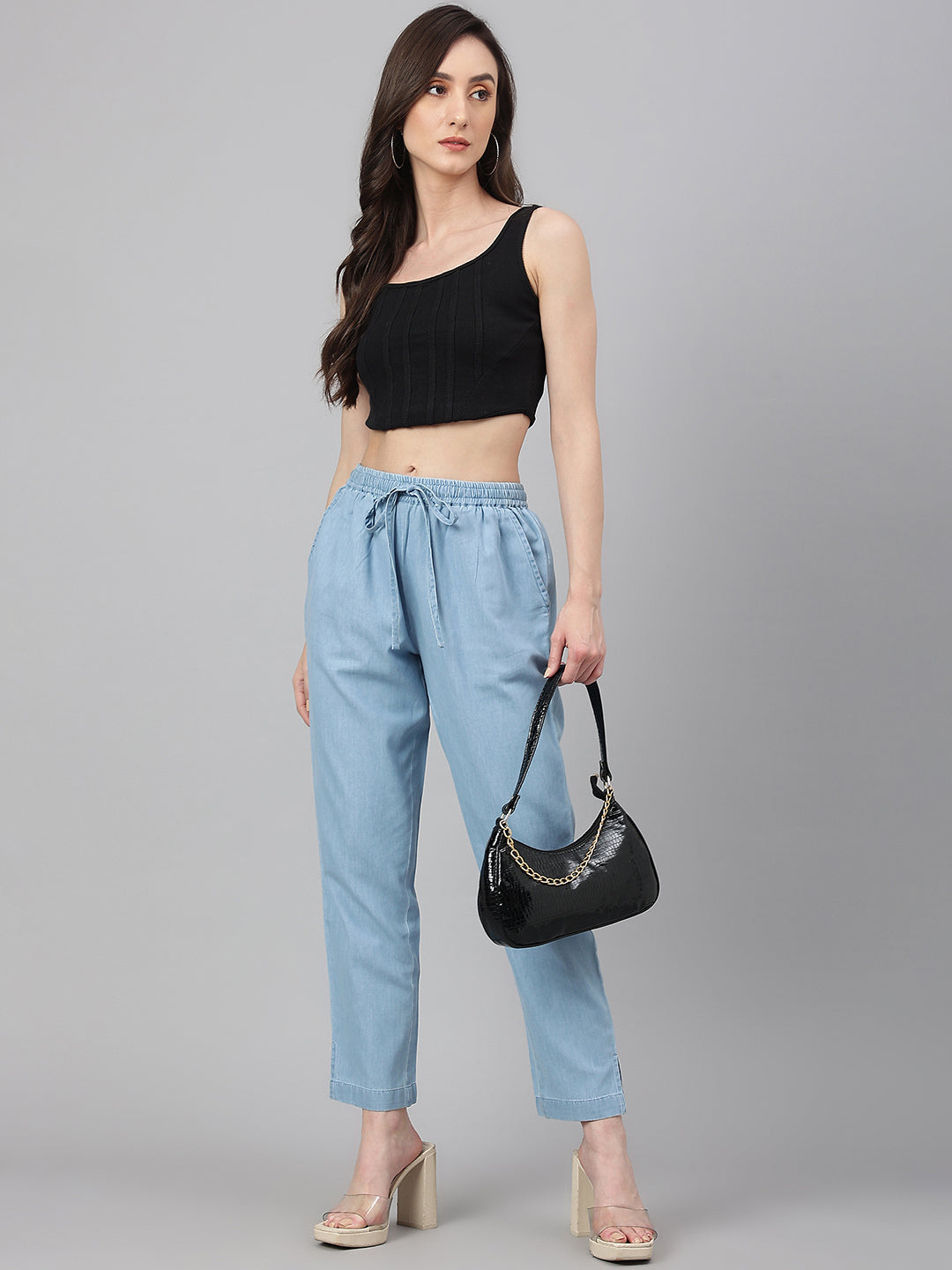 Light-Blue-Denim-Solid-Pant