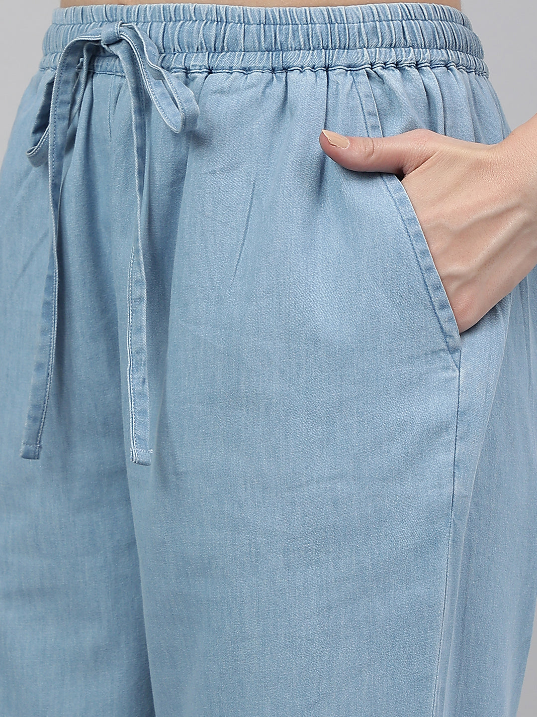 Light-Blue-Denim-Solid-Pant