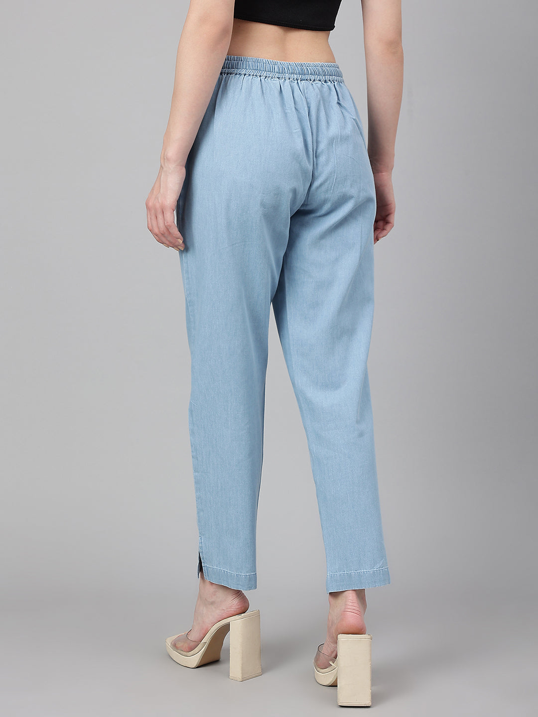 Light-Blue-Denim-Solid-Pant