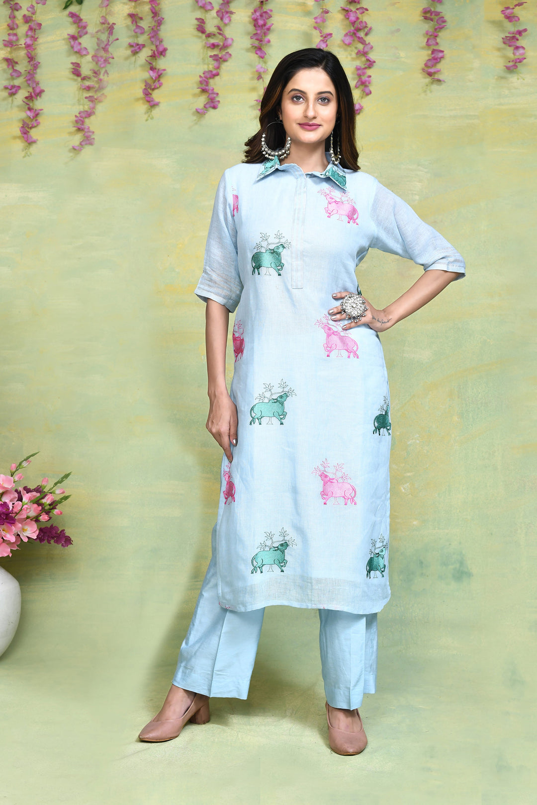 Light-Blue-Linen-Embroidery-Co-ord-sets