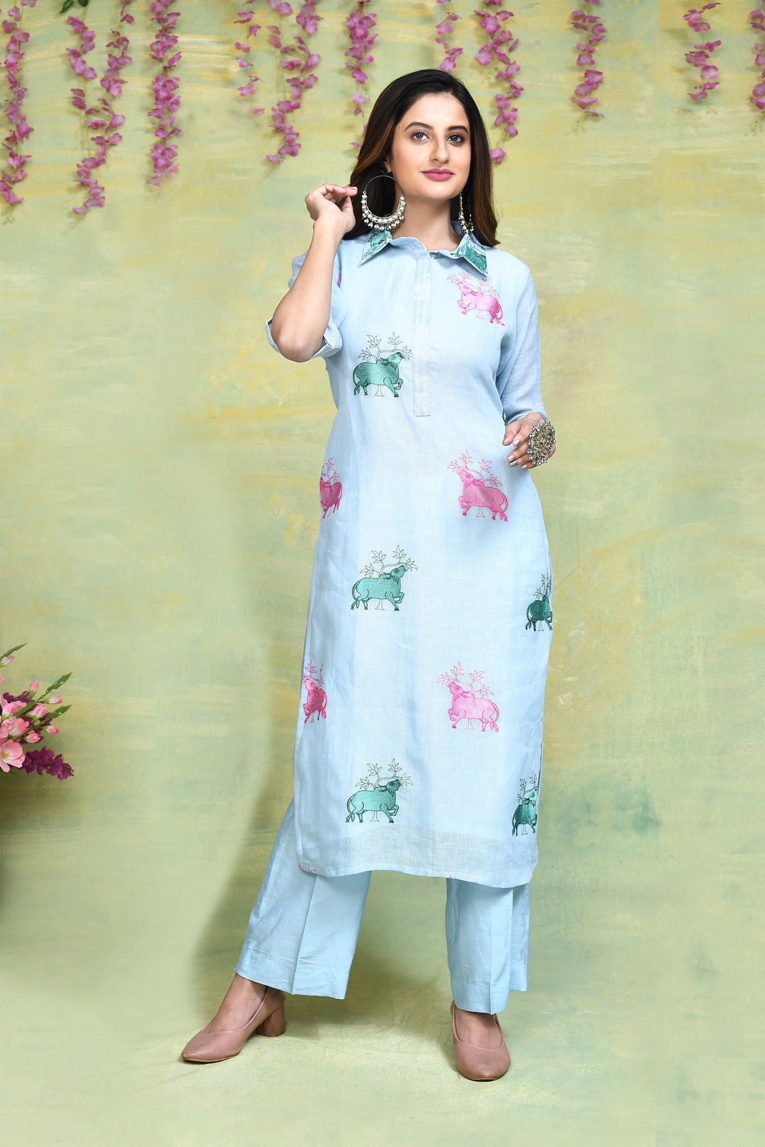 Light-Blue-Linen-Embroidery-Co-ord-sets