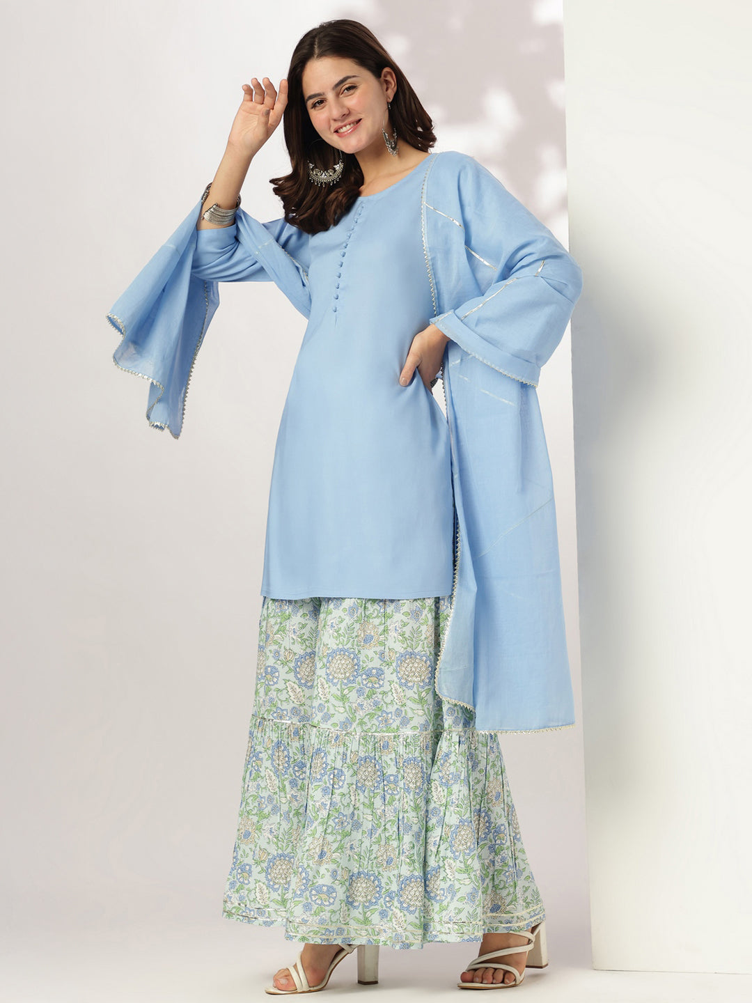 Light-Blue-Rayon-Straight-Solid-3-Piece-Sharara-Set