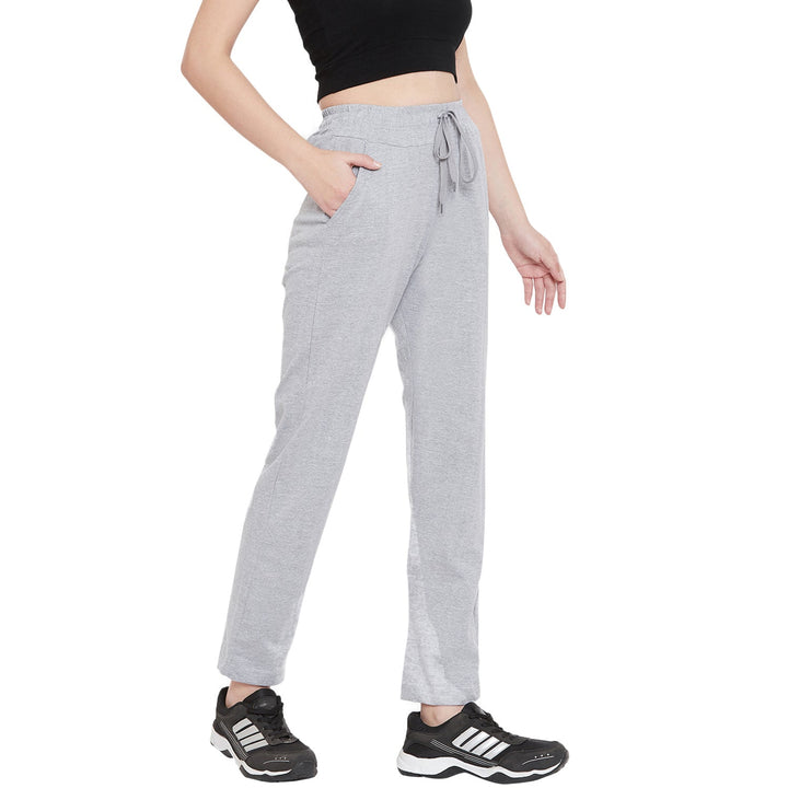 Light Grey Cotton Track Pants