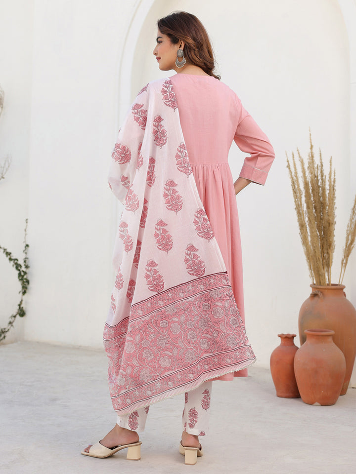 White-Cotton-A-Line-Embellished-3-Piece-Kurta-Set
