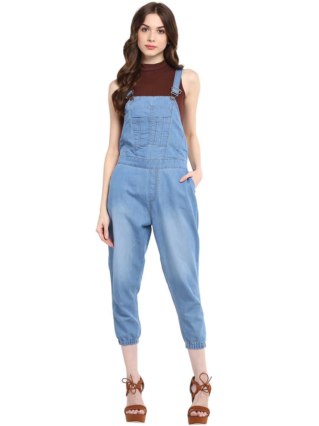 Light-Blue-Solid-Dungaree-Pants