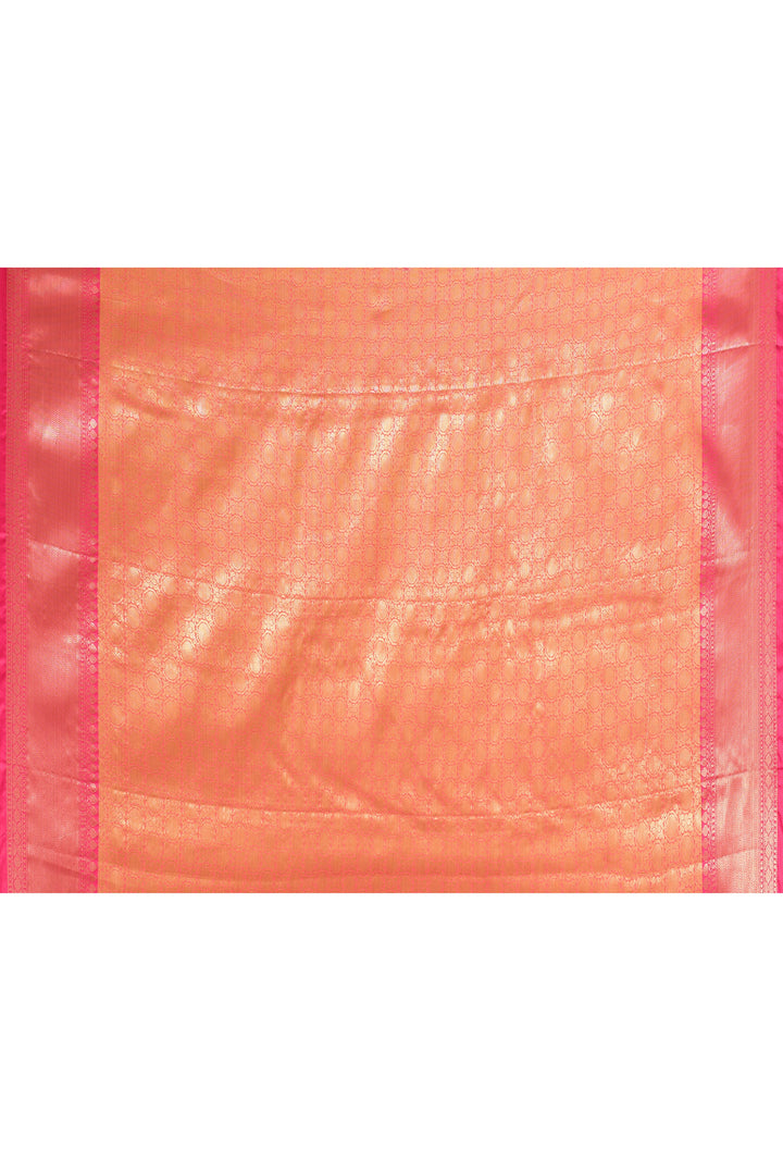 Light-Peach-Semi-Silk-Banarasi-Zari-Work-Saree