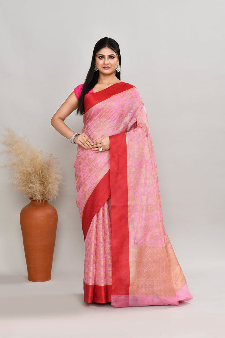 Light-Pink-Kota-Silk-Banarasi-Zari-Work-Saree