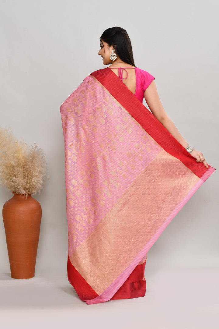 Light-Pink-Kota-Silk-Banarasi-Zari-Work-Saree