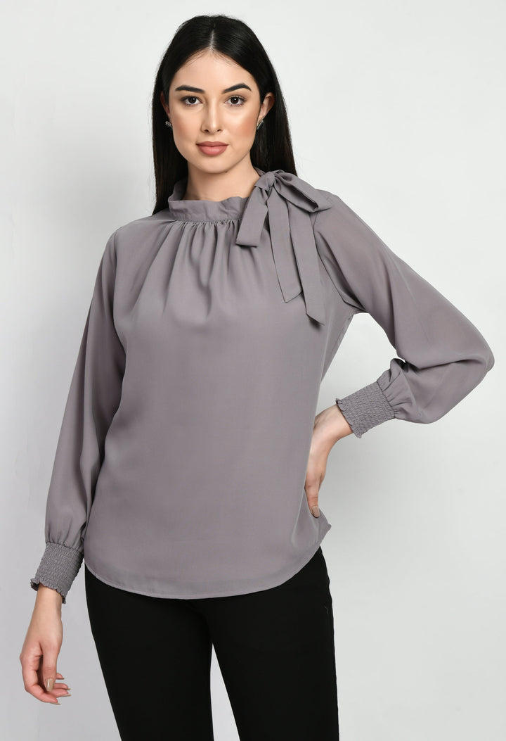 Lilac-Grey-Cotton-Blend-Honesty-Side-Knot-Top