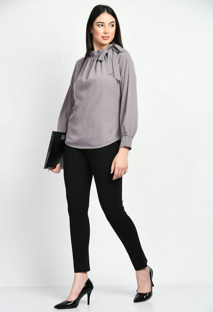 Lilac-Grey-Cotton-Blend-Honesty-Side-Knot-Top