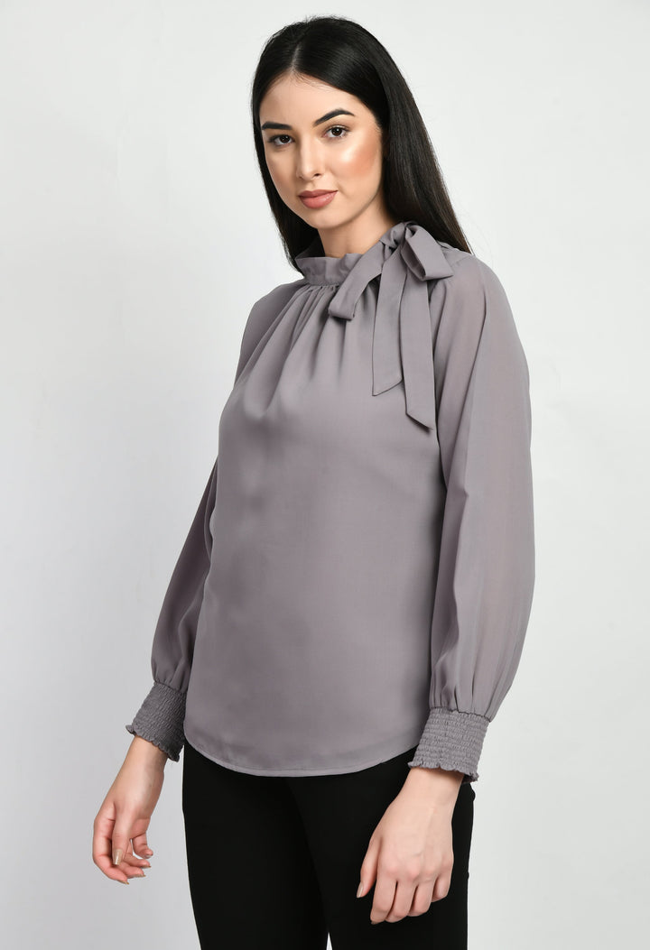 Lilac-Grey-Cotton-Blend-Honesty-Side-Knot-Top