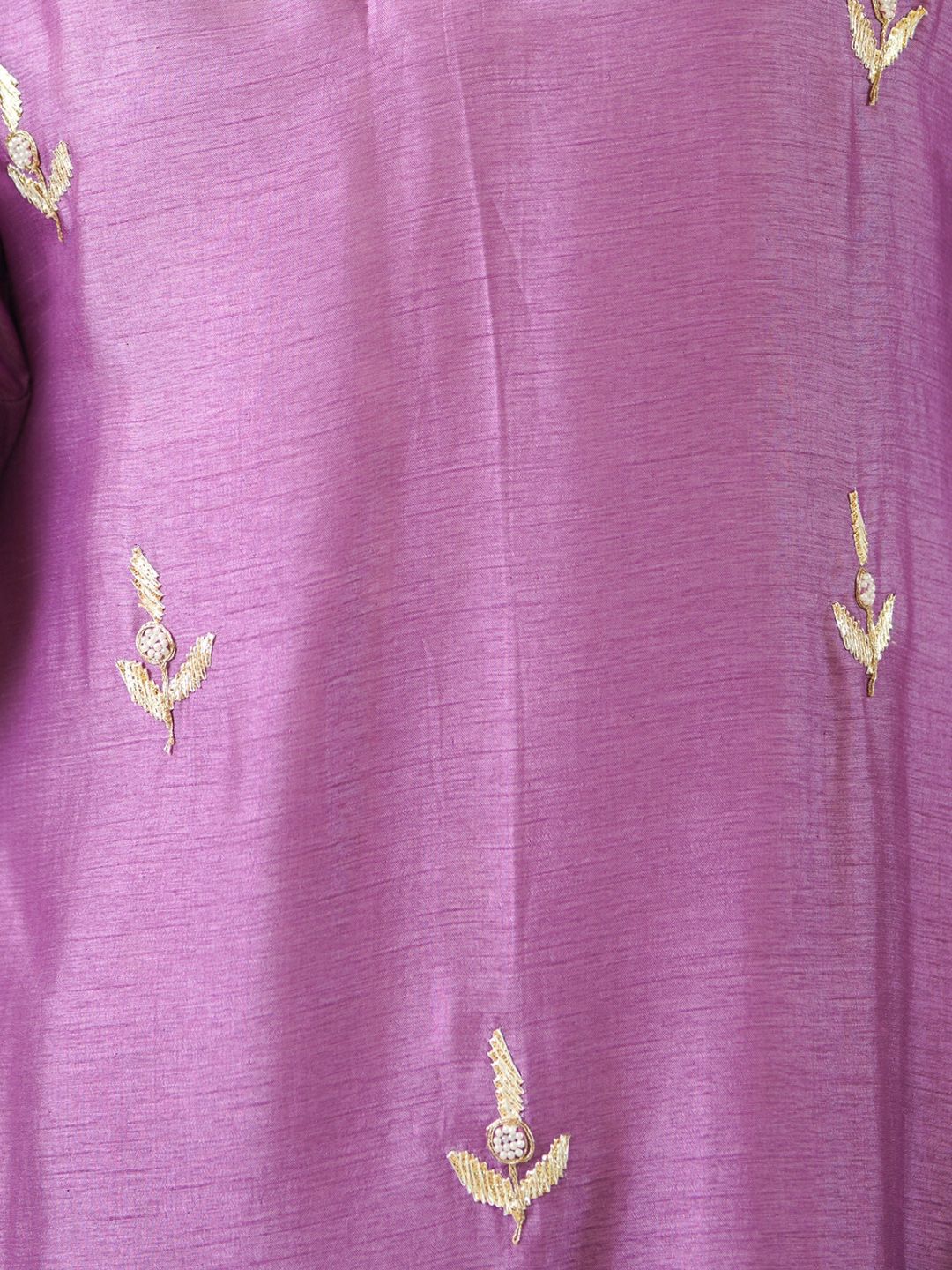 Lilac-Silk-A-Line-Kurta-with-Off-White-Pants