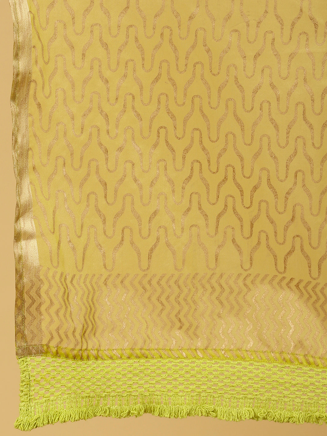 Lime-Green-Viscose-Rayon-Zigzag-Printed-Anarkali-Set