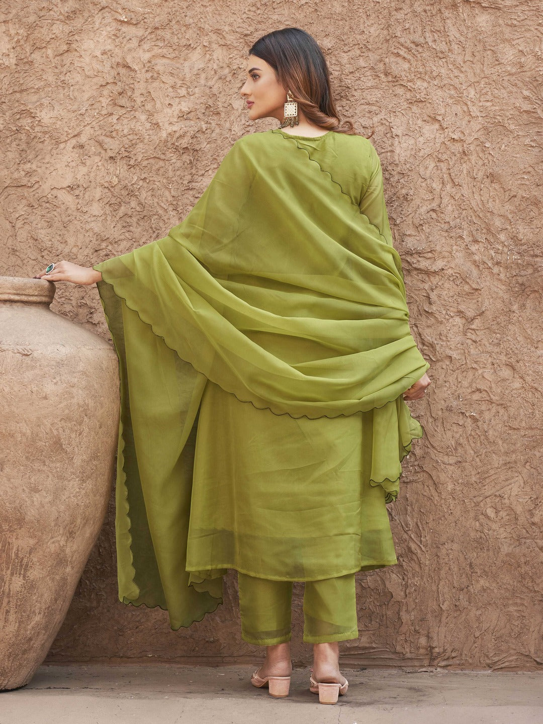 Lime-Green-Organza-Multi-Color-A-Line-3-Piece-Kurta-Set