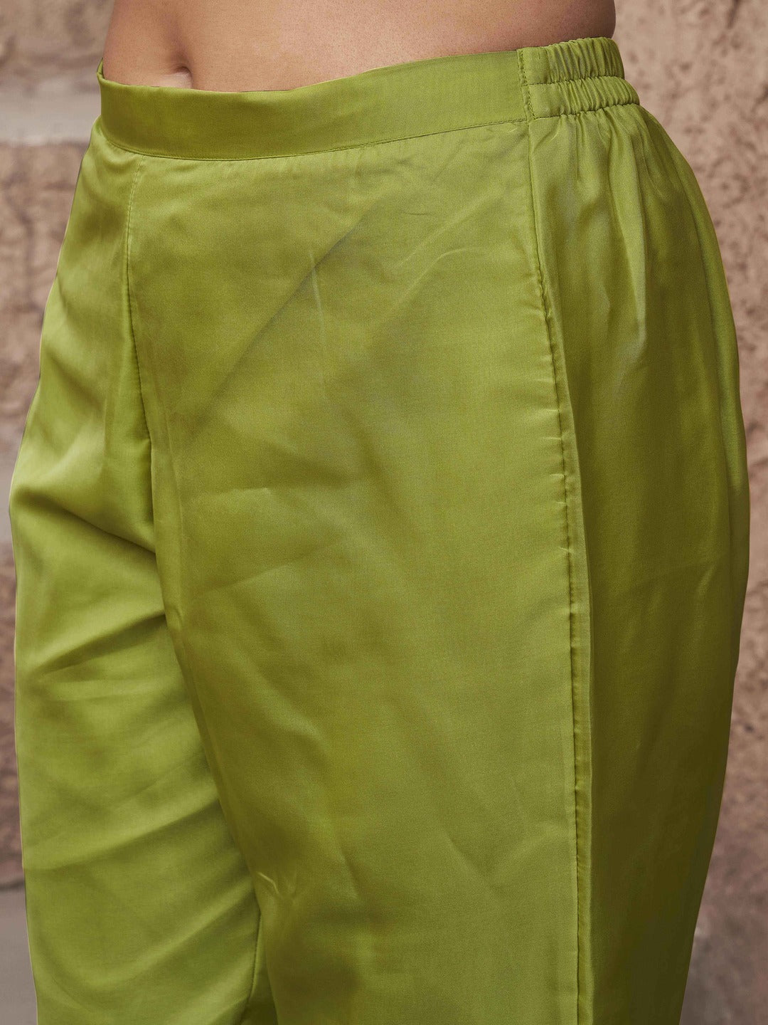 Lime-Green-Organza-Multi-Color-A-Line-3-Piece-Kurta-Set