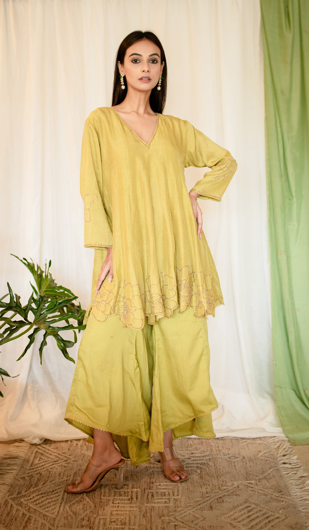 Lime-Green-Silk-Tikki-Handwork-Co-Ord-Set