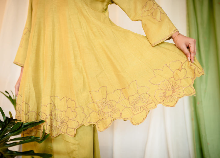 Lime-Green-Silk-Tikki-Handwork-Co-Ord-Set