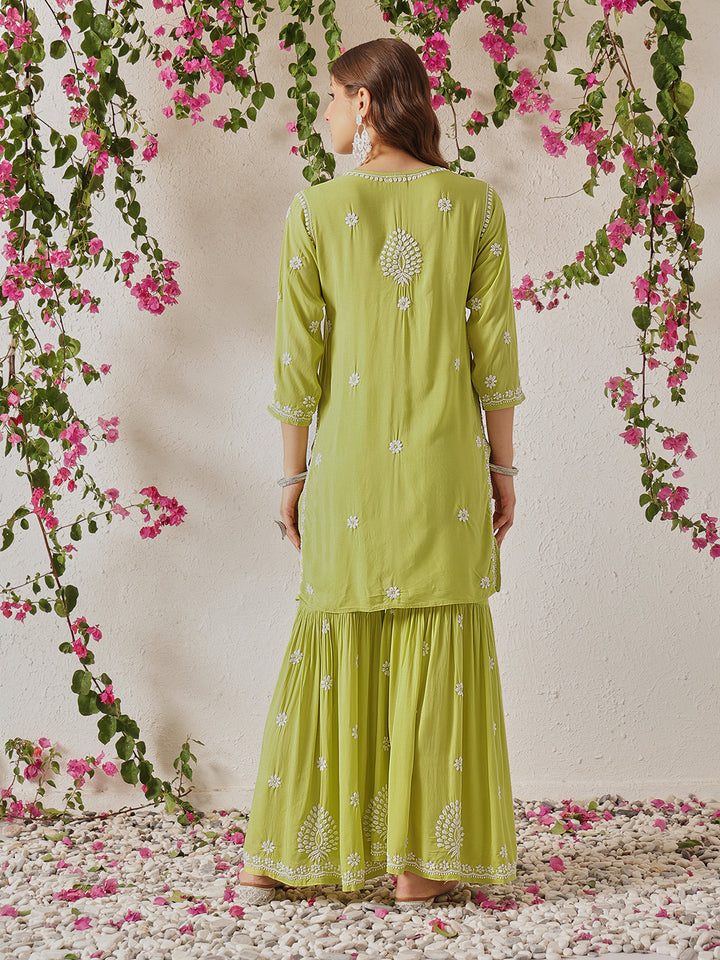 Liril-Green-Cotton-Blend-Ethnic-Motifs-2-Piece-Sharara-Set