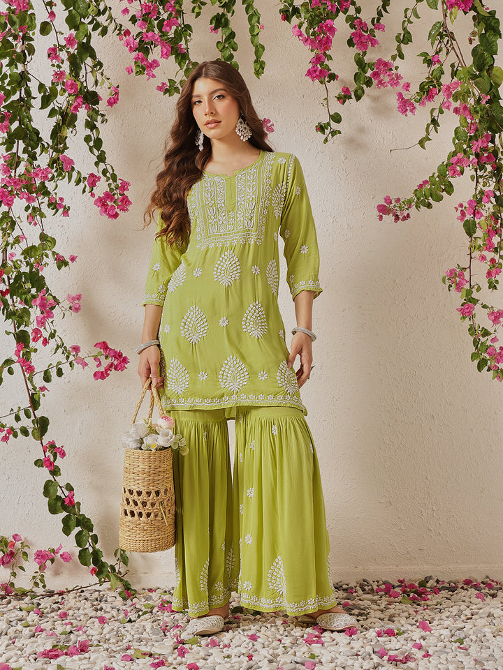 Liril-Green-Cotton-Blend-Ethnic-Motifs-2-Piece-Sharara-Set