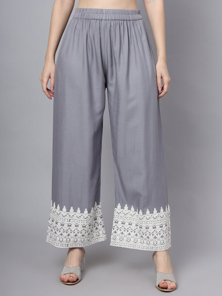 Grey-Rayon-Motif-Print-2-Piece-Kurta-Set