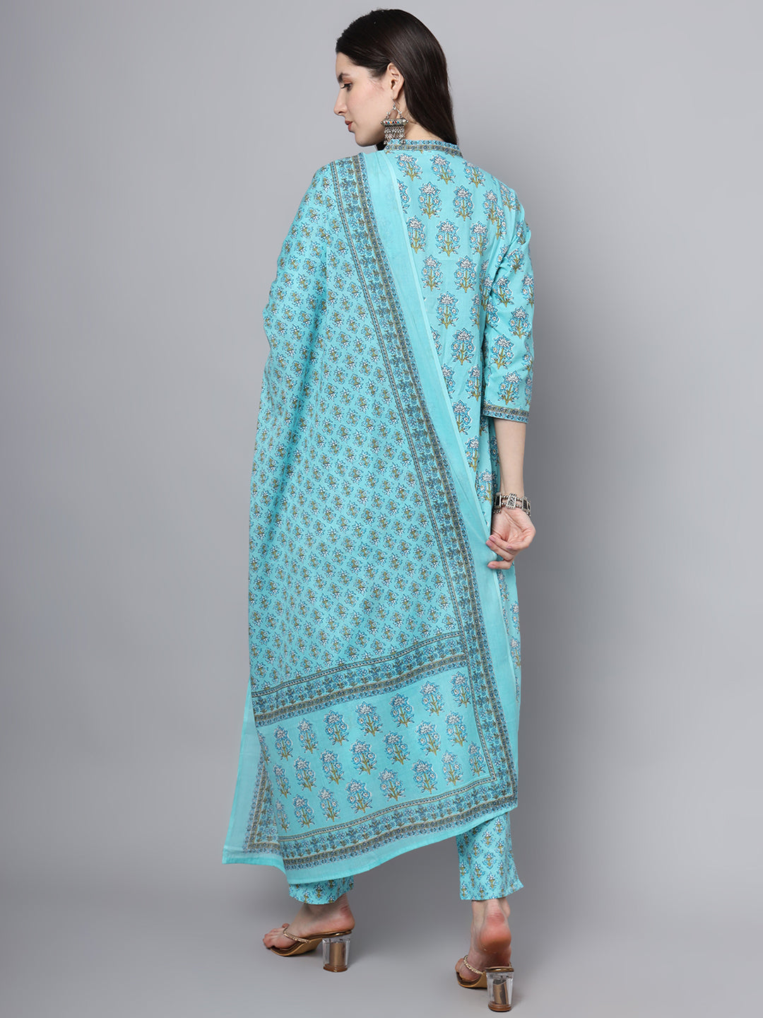 Sky-Blue-Cotton-Printed-Sequin-3-Piece-Kurta-Set