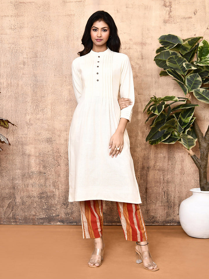 ZERESOUQ-Luna-Off-White-Cotton-Handloom-2-Piece-Kurta-Set