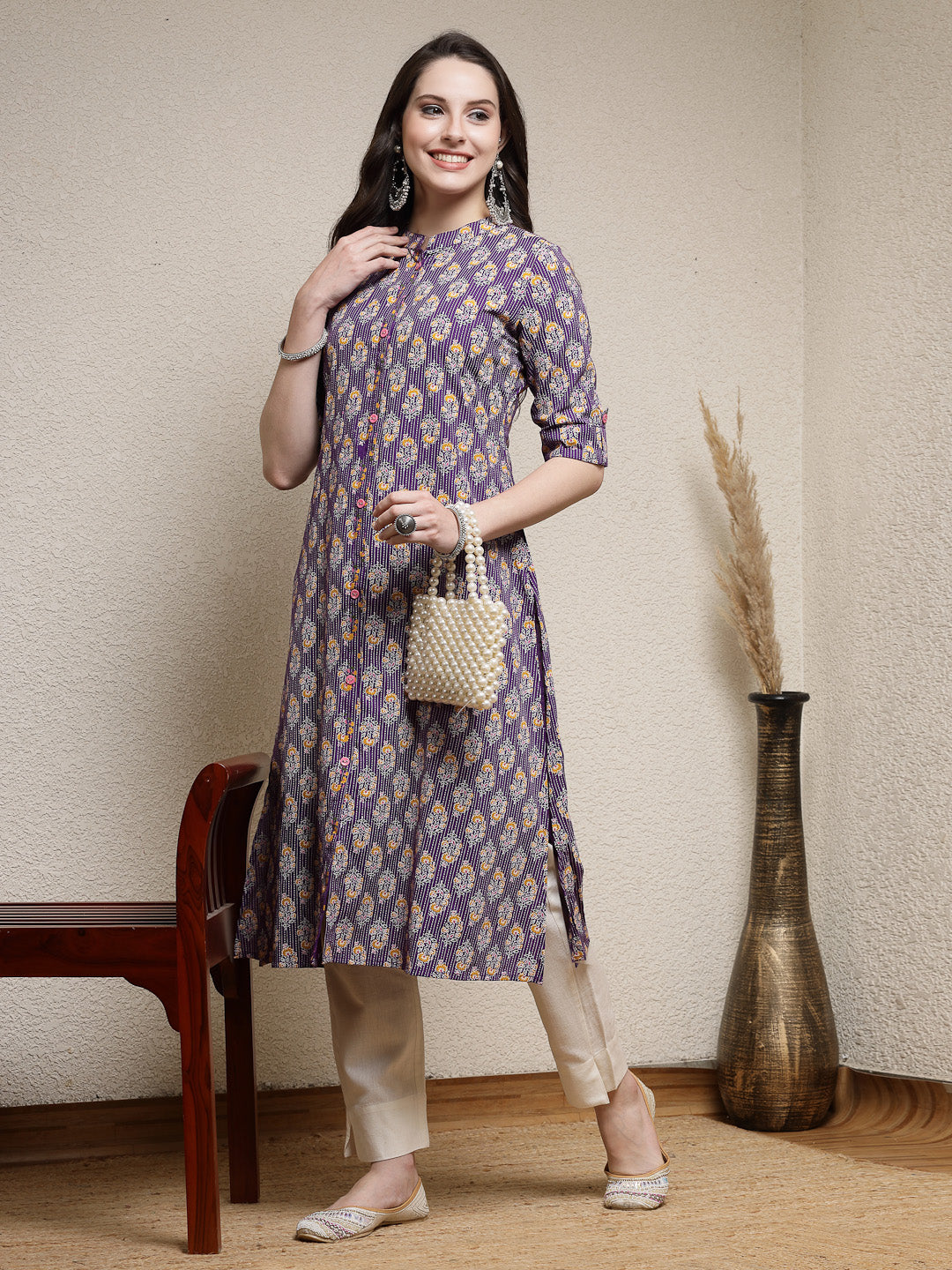 Purple-Rayon-Floral-Printed-A-Line-Kurta-Only