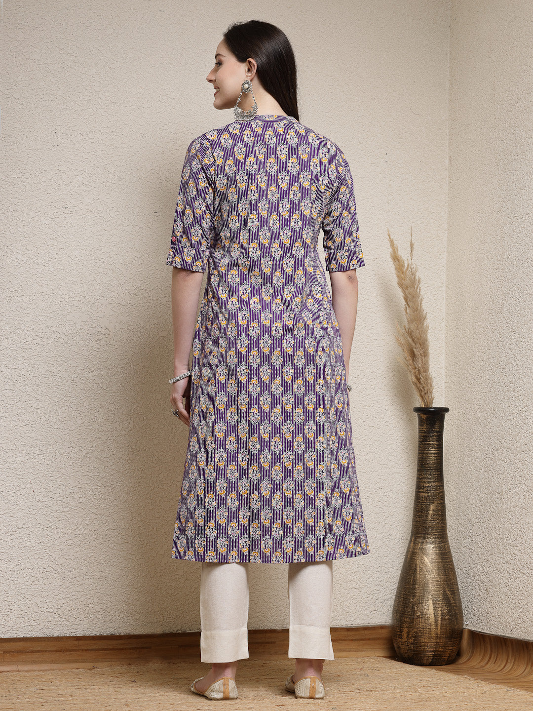 Purple-Rayon-Floral-Printed-A-Line-Kurta-Only