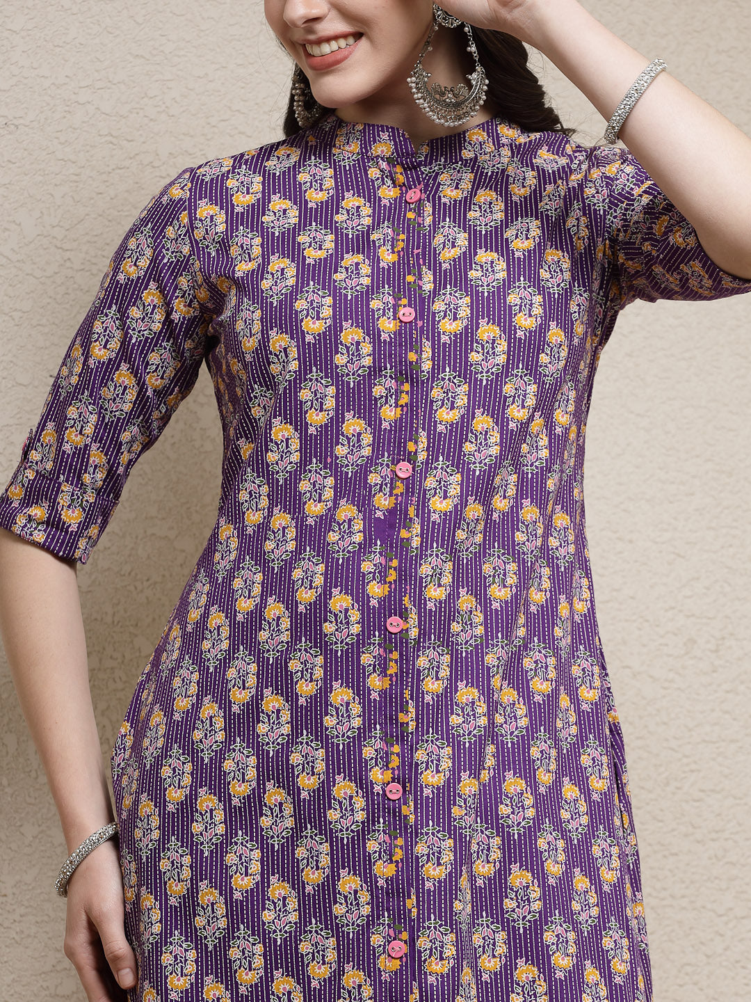 Purple-Rayon-Floral-Printed-A-Line-Kurta-Only