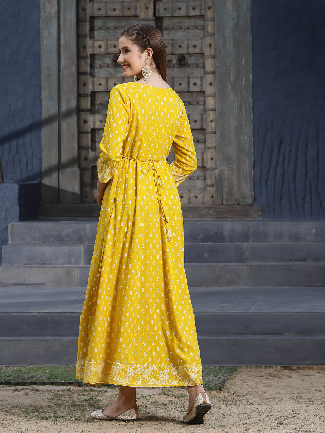 Purple-Rayon-Bandhej-Printed-3-Piece-Kurta-Set