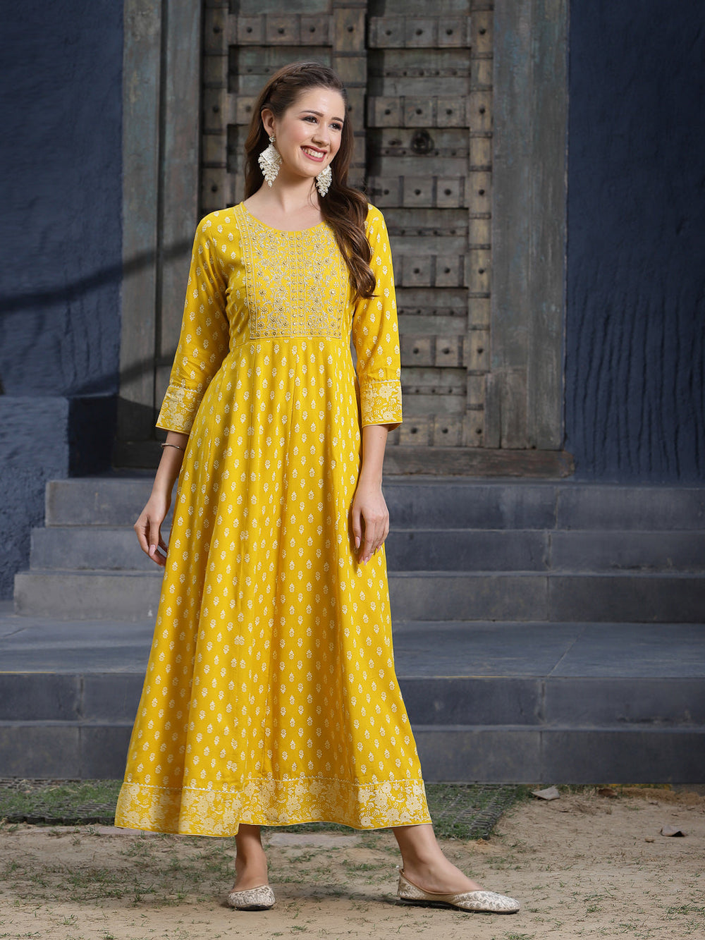 Purple-Rayon-Bandhej-Printed-3-Piece-Kurta-Set