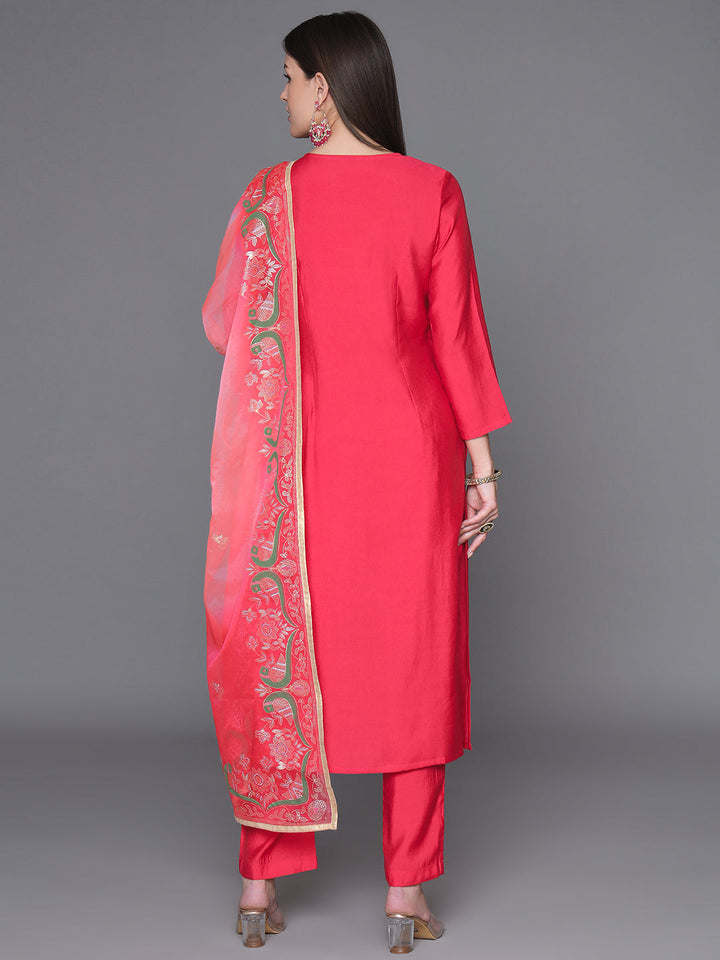 Red-Silk-Blend-Gota-Patti-3-Piece-Kurta-Set