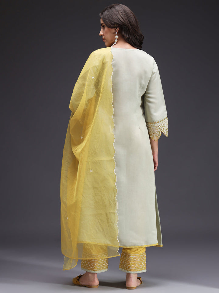 Cream-Silk-Blend-Embroidered-A-Line-3-Piece-Kurta-Set