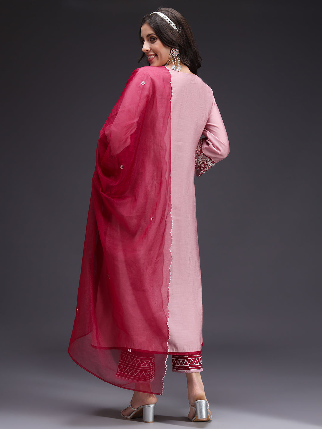 Pink-Silk-Blend-Embroidered-Thread-detailing-A-Line-3-Piece-Kurta-Set