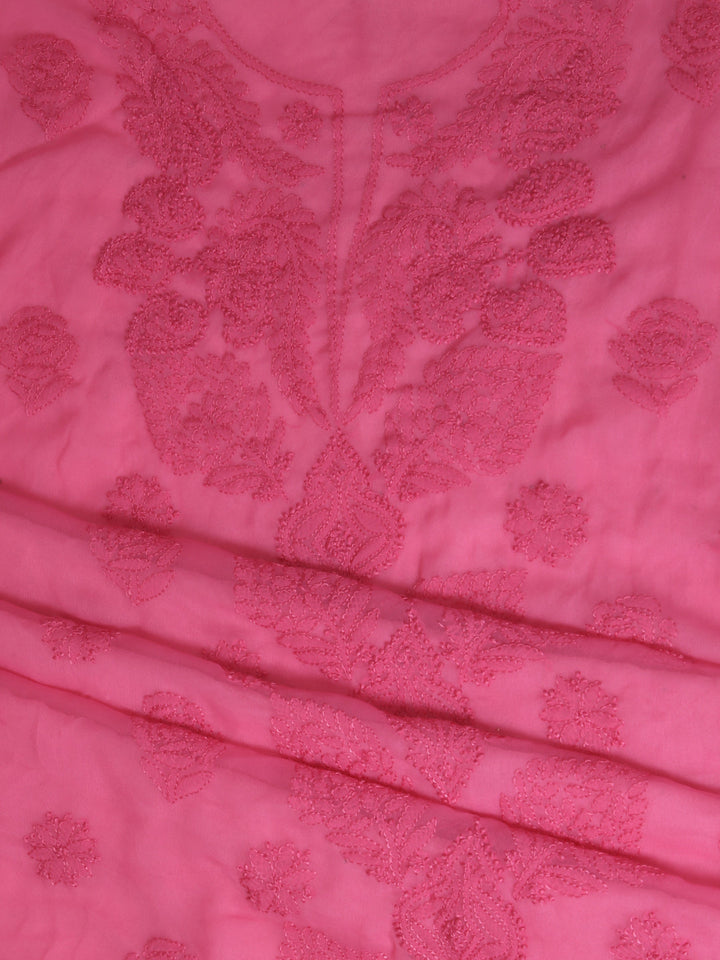 Magenta-Georgette-Embroidered-Chikankari-Dress-Material