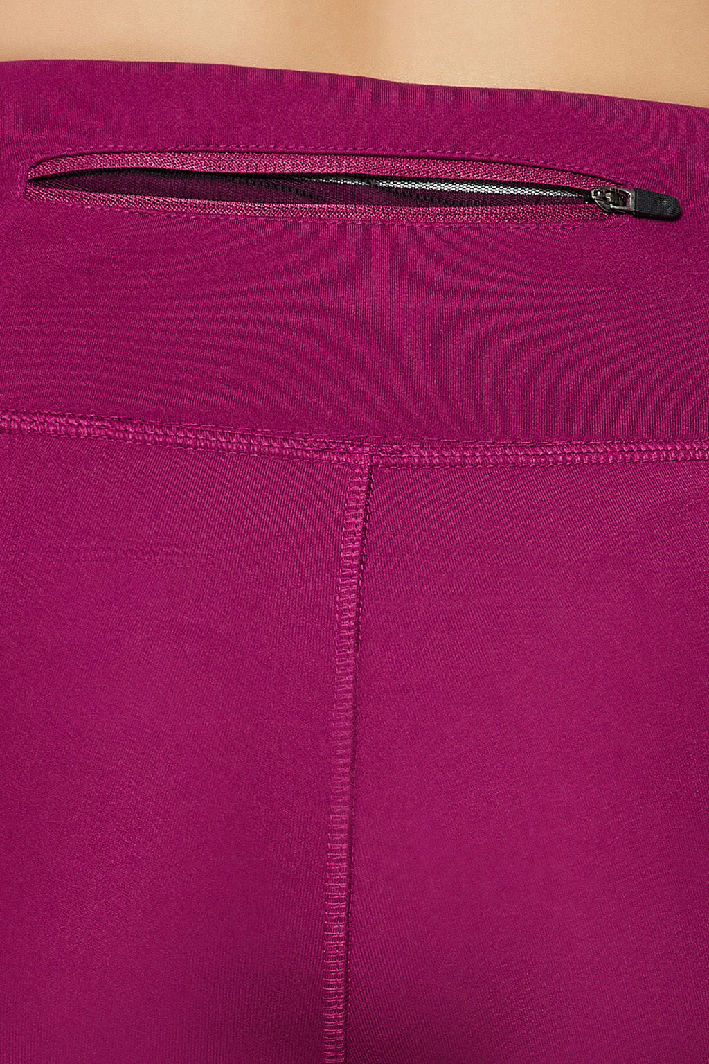 Magenta-Polyester-&-Spandex-Feather-3-Pocket-Tights