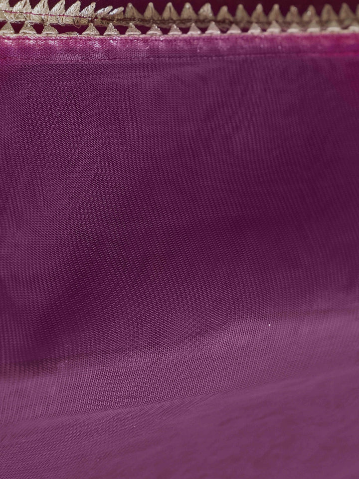 Magenta-Silk-Blend-Sequinns-Net-Patch-Gathered-3-Piece-Kurta-Set