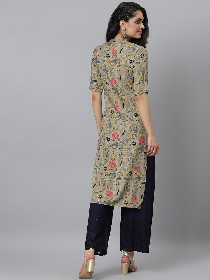Purple-Rayon-Bandhej-Printed-3-Piece-Kurta-Set
