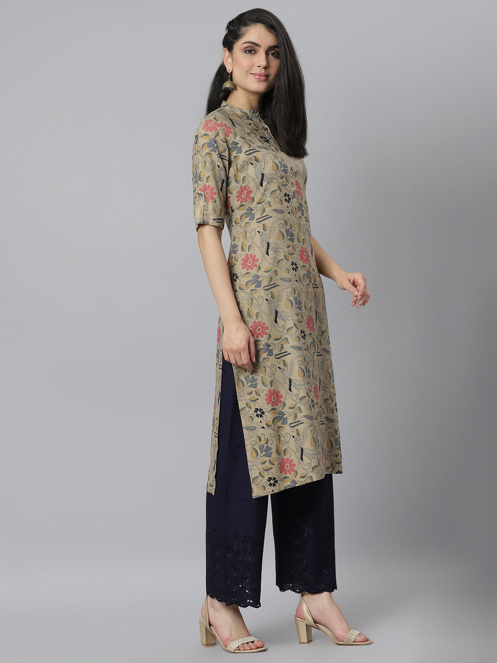 Purple-Rayon-Bandhej-Printed-3-Piece-Kurta-Set