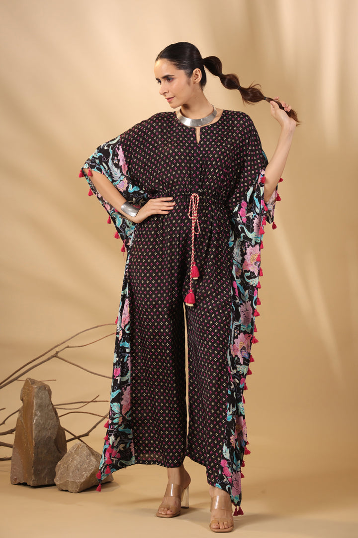 Malhari-Black-Muslin-Pepper-Kaftan-Jumpsuit