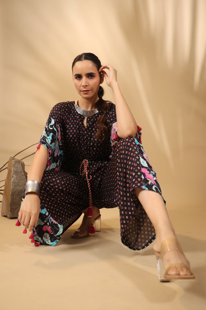 Malhari-Black-Muslin-Pepper-Kaftan-Jumpsuit