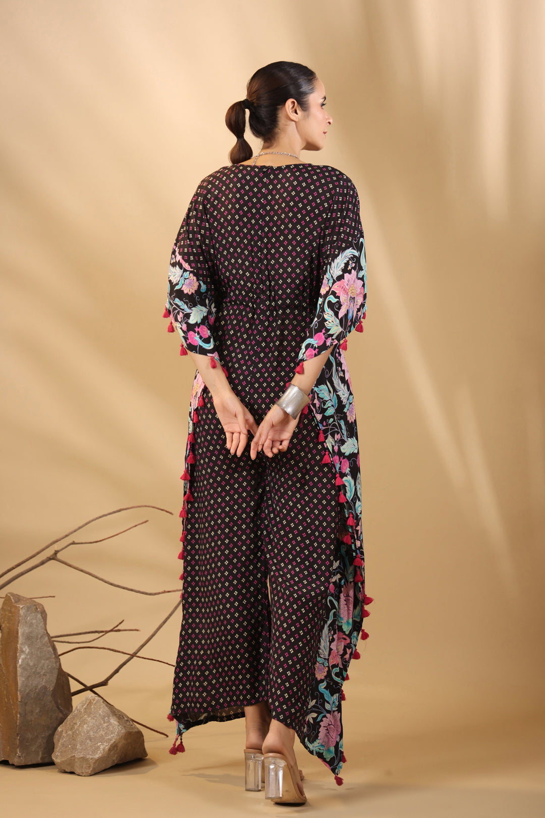 Malhari-Black-Muslin-Pepper-Kaftan-Jumpsuit