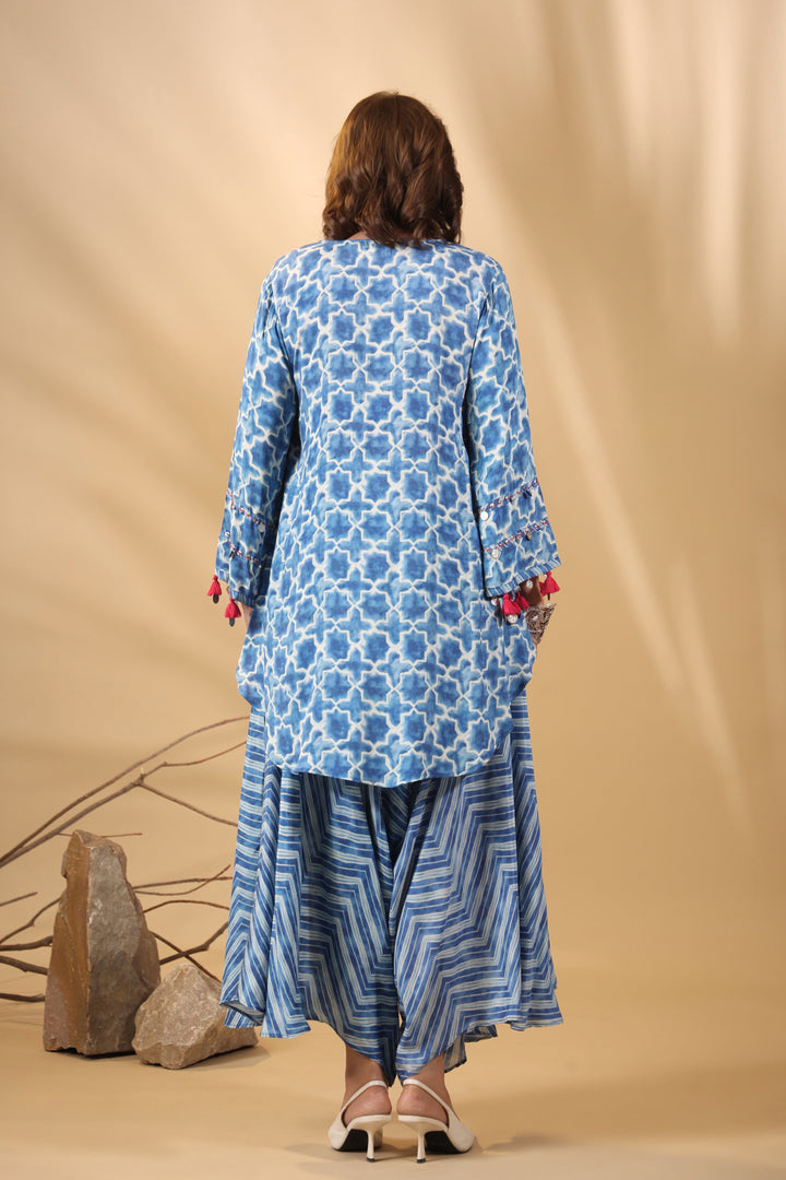 Malhari-Blue-Muslin-Sharvana-Co-Ord-Set