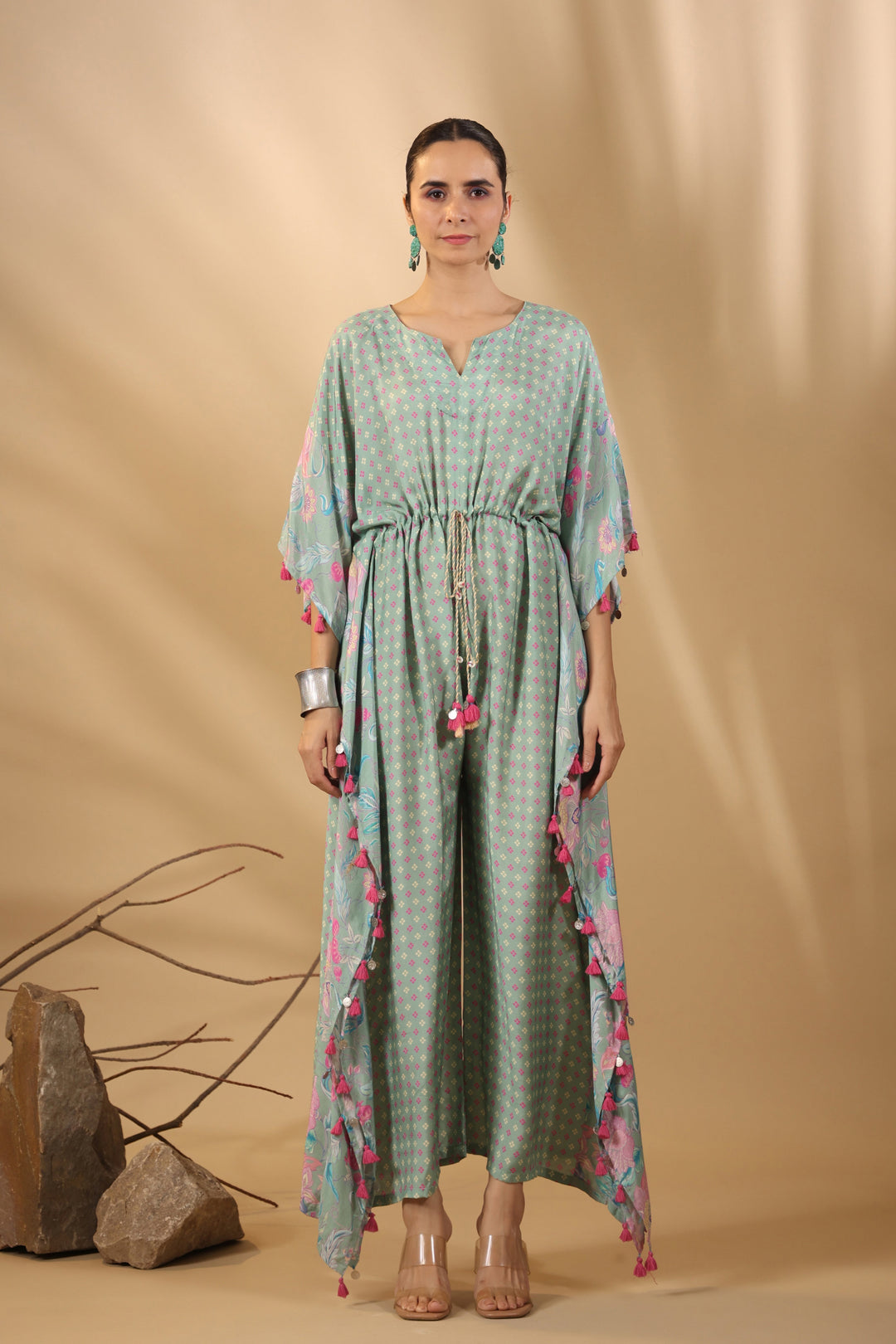 Malhari-Turquoise-Muslin-Pepper-Kaftan-Jumpsuit