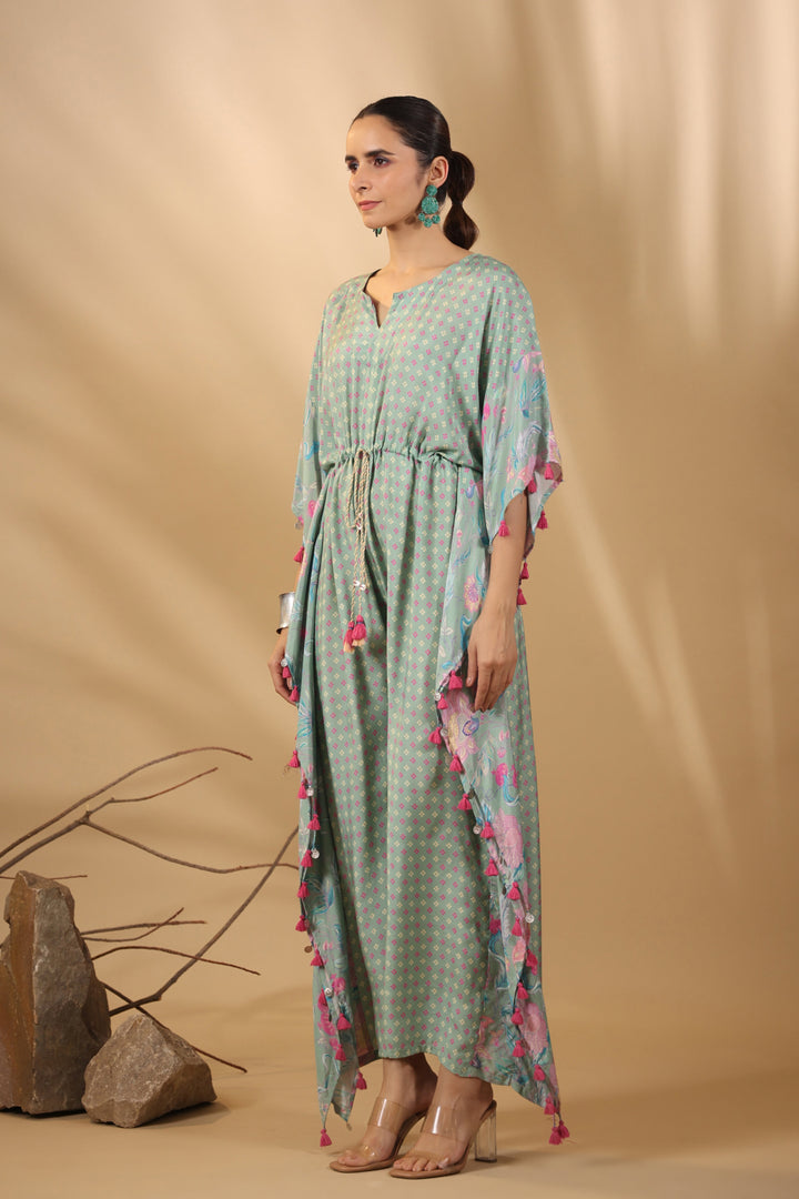 Malhari-Turquoise-Muslin-Pepper-Kaftan-Jumpsuit