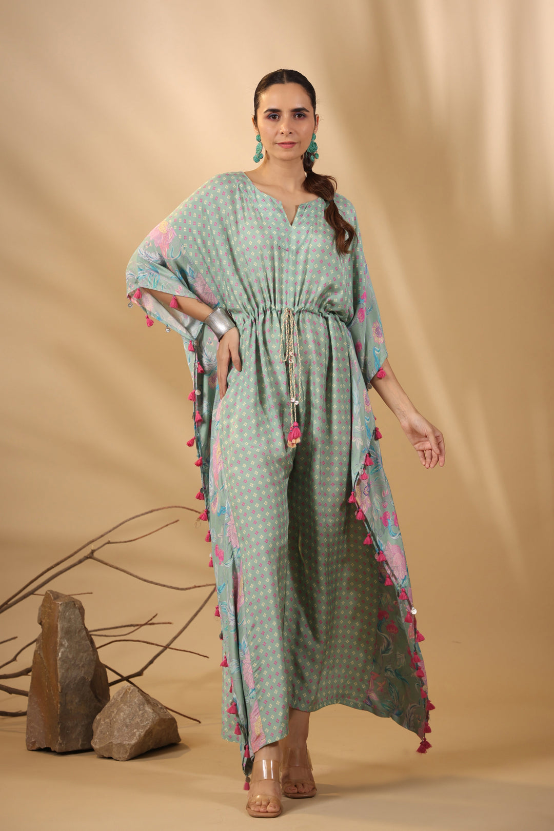 Malhari-Turquoise-Muslin-Pepper-Kaftan-Jumpsuit