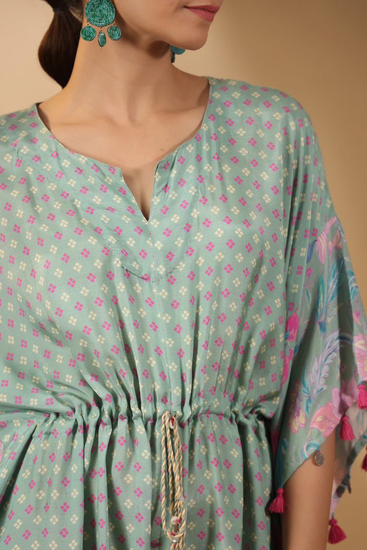 Malhari-Turquoise-Muslin-Pepper-Kaftan-Jumpsuit