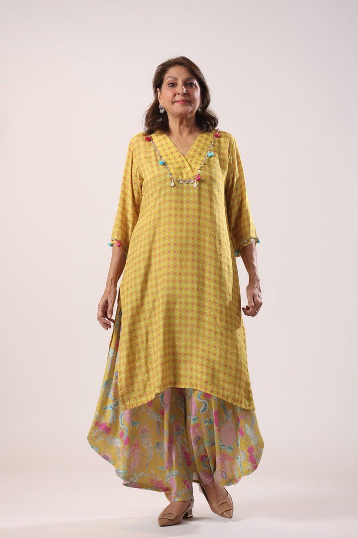 Malhari-Yellow-Muslin-Krittika-Kalmkari-2-Piece-Kurta-Set